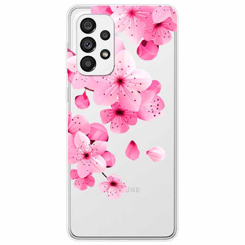 Θήκη για Samsung A52S 5G Κάλυμμα TPU Flower Soft Clear διαφανείς θήκες προφυλακτήρα για Samsung Galaxy A52 5G Silicon Funda Cartoon