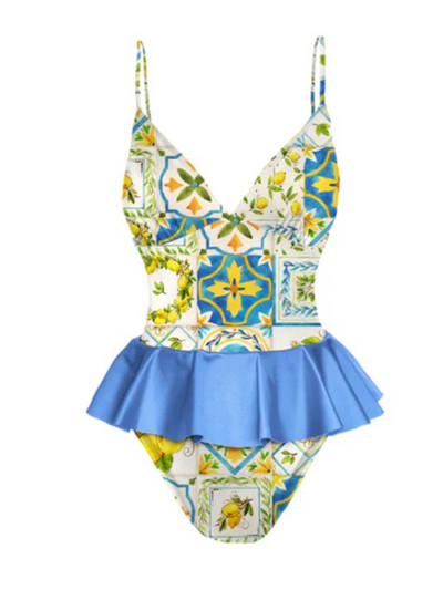 Costum de baie retro pentru femeie o bucată acoperită rochie de plajă de vacanță de epocă Costum de baie de designer îmbrăcăminte de surf de vară fără spate