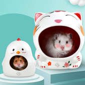 Mielas žiurkėno namas, keramikinis, mažas naminis gyvūnėlis, jūrų kiaulytė