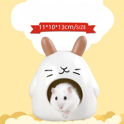 Mielas žiurkėno namas, keramikinis, mažas naminis gyvūnėlis, jūrų kiaulytė
