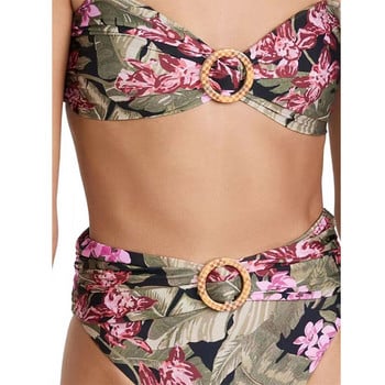 The Shoulder Swimwear Fashion Printed Two Piece Ruffled Bikini Set Designer Swimsuit Hhigh Waist Swimwear Vintage μαγιό