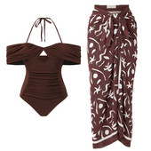 Γυναικείο ολόσωμο μαγιό & φούστα μαγιό με κάλυψη Ρετρό φόρεμα διακοπών παραλίας εξώπλατο Καλοκαιρινό κομψό μαγιό σερφ