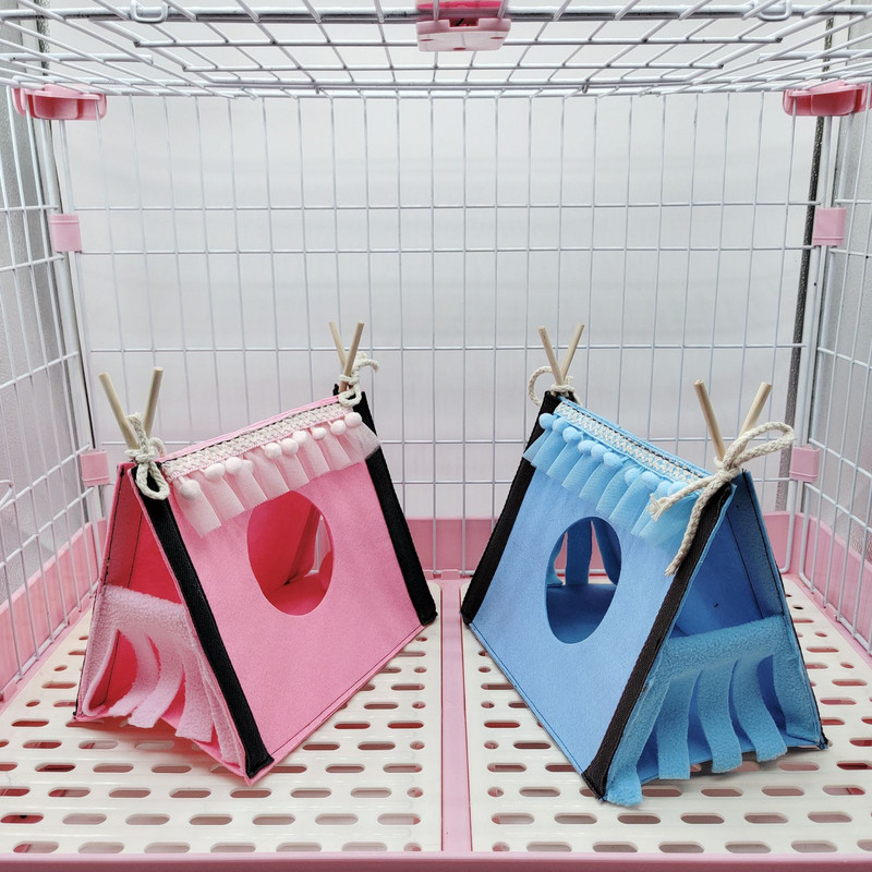 Φωλιά κουνελιού Χάμστερ Σπίτι χάμστερ Κλουβί Μεγάλο Κλουβί ινδικού χοιριδίου Κλουβί ινδικού χοιριδίου Μικρό αξεσουάρ κρεβατιού για ζώα Μικρή σκηνή τσόχα φωλιάς κατοικίδιων