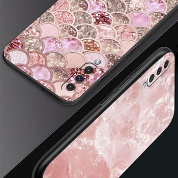 Θήκη τηλεφώνου Gold Pink Rose Glitter Hearts για Oneplus 9R 8T 7T 10R Ace 7 9 Pro Nord 2 5G CE2 Lite N10 N20 N100 N200 10 Pro