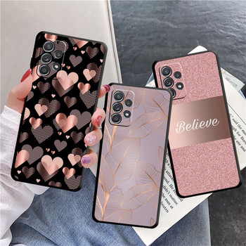 Black Gold Rose Love Heart Armor Matte Case за Samsung Galaxy A21s A12 A22 A13 A52 5G A11 A71 A32 A51 4G A72 A31 A23 A53 A33