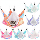 Хамстер Хамак Плъхове Двойни висящи топли легла Къща Гнездо Спален чувал Коралово руно Висящи легла на дърво Морско свинче Клетка за хамстер