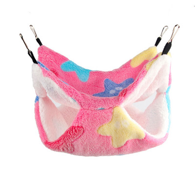 Хамстер Хамак Плъхове Двойни висящи топли легла Къща Гнездо Спален чувал Коралово руно Висящи легла на дърво Морско свинче Клетка за хамстер