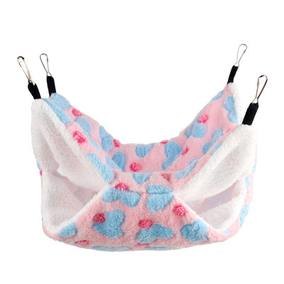 Хамстер Хамак Плъхове Двойни висящи топли легла Къща Гнездо Спален чувал Коралово руно Висящи легла на дърво Морско свинче Клетка за хамстер