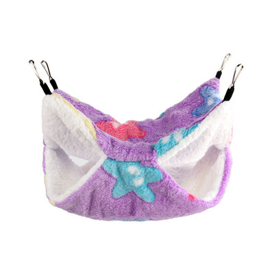 Хамстер Хамак Плъхове Двойни висящи топли легла Къща Гнездо Спален чувал Коралово руно Висящи легла на дърво Морско свинче Клетка за хамстер