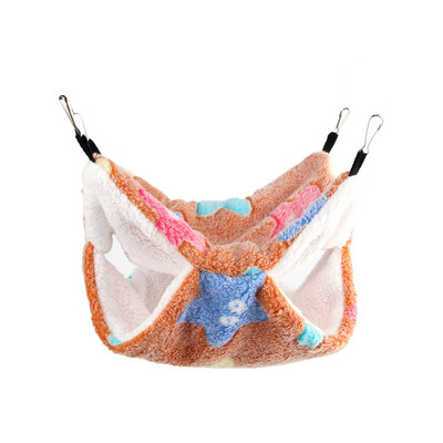 Хамстер Хамак Плъхове Двойни висящи топли легла Къща Гнездо Спален чувал Коралово руно Висящи легла на дърво Морско свинче Клетка за хамстер