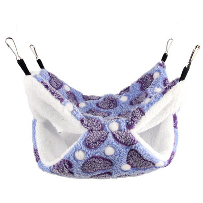 Хамстер Хамак Плъхове Двойни висящи топли легла Къща Гнездо Спален чувал Коралово руно Висящи легла на дърво Морско свинче Клетка за хамстер