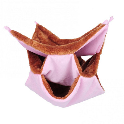 Легло Дебела чанта за хамстер Хамак Плюшено висящо топло гнездо за спане 3 слоя Къща за плъхове