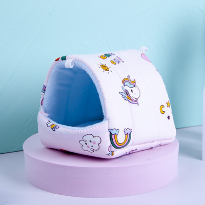 Hamster den Pet топло гнездо House Sleep Cotton Hamster Rodent Rat Hedgehog Winter Cute Cage Nest Soft Малка къщичка за животни