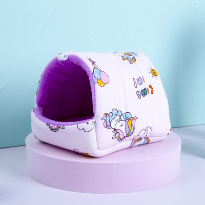 Hamster den Pet топло гнездо House Sleep Cotton Hamster Rodent Rat Hedgehog Winter Cute Cage Nest Soft Малка къщичка за животни