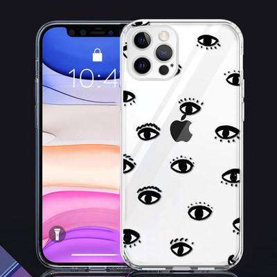 Husa de telefon cu imprimeu albastru Evil Eye pentru iPhone 13 Pro 12 Mini 11 7 8 14 Plus X XS Max XR SE 12 13 14 Husa din spate Coque