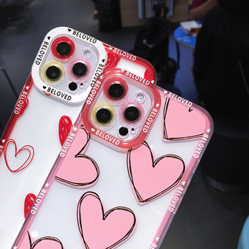 За калъф Samsung S20 FE Galaxy S10Plus s21 S22 S21 Ultra s22 Plus Soft Love Heart Transparent Bumper Удароустойчив заден капак за телефон