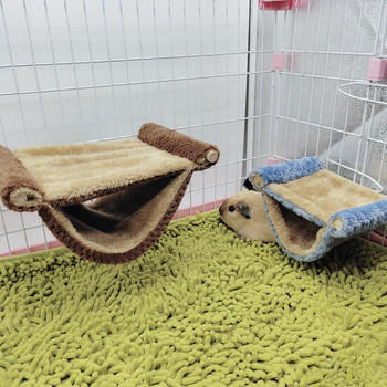 Прекрасен мек хамак за хамстер Папагалско гнездо Легло Голямо пространство Легло с възглавница за плъхове Устойчиви на ухапване Стоки за домашни любимци