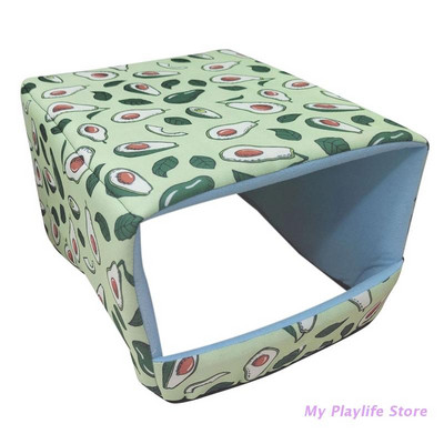 Hamster Pat calduros Peșteră de iarnă Casă fără fund Ascunzătoare pentru animale mici Accesorii cușcă Imprimare drăguță pentru cobai dihor