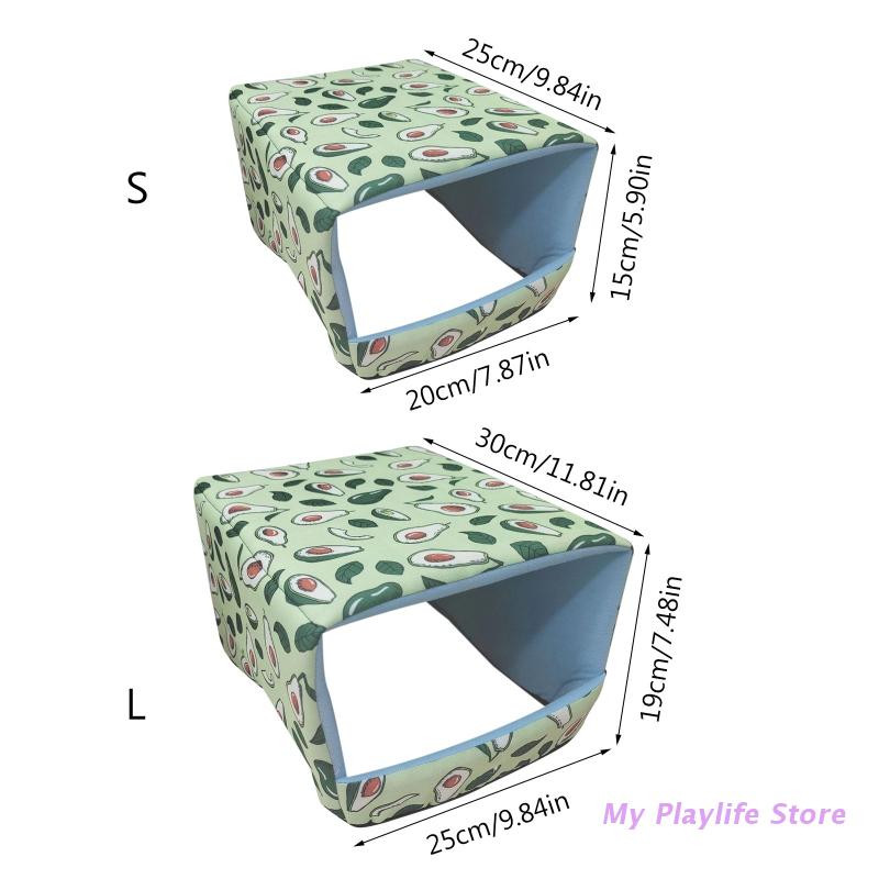 Hamster Pat calduros Peșteră de iarnă Casă fără fund Ascunzătoare pentru animale mici Accesorii cușcă Imprimare drăguță pentru cobai dihor