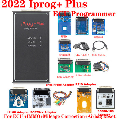 2022 ECU programator Iprog+ Plus za ECU +IMMO+Ispravak kilometraže+Resetiranje zračnog jastuka Zamjena Tango/Carprog/Digiprog