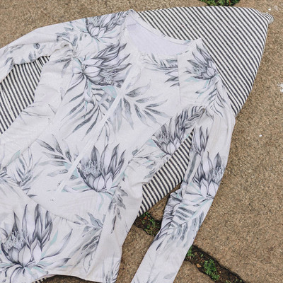 Jednodijelni kupaći kostim s cvjetnim printom Ženski kupaći kostim Monokini kupaći kostim dugih rukava Ženski bodi za surfanje Kupaći kostim za plažu