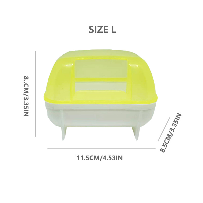 Cușcă din plastic pentru hamster pentru animale de companie mici, curățătorie chimică pentru baie, saună, chinchilla, șobolani, baie cu nisip, toalete, articole de curățare pentru animale mici