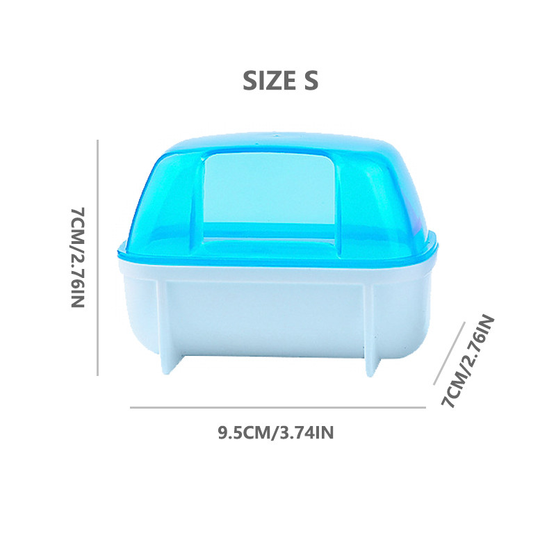 Cușcă din plastic pentru hamster pentru animale de companie mici, curățătorie chimică pentru baie, saună, chinchilla, șobolani, baie cu nisip, toalete, articole de curățare pentru animale mici