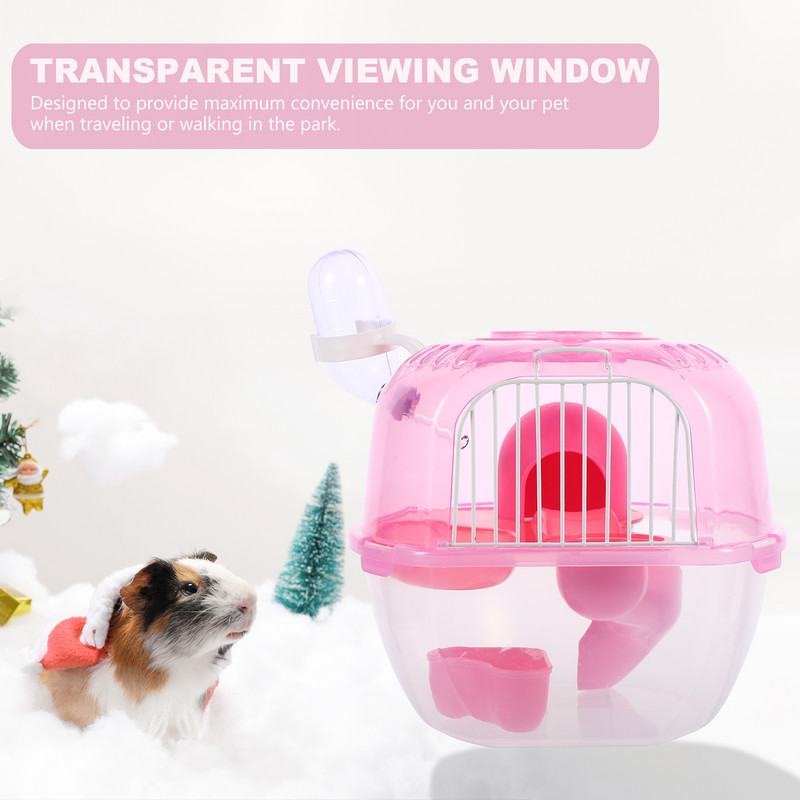 Cușcă pentru hamsteri Casă de călătorie Guineeages Șoareci portabil arici șoareci colibă ascunzătoare chinchillahabitats rozătoare pitic mașină