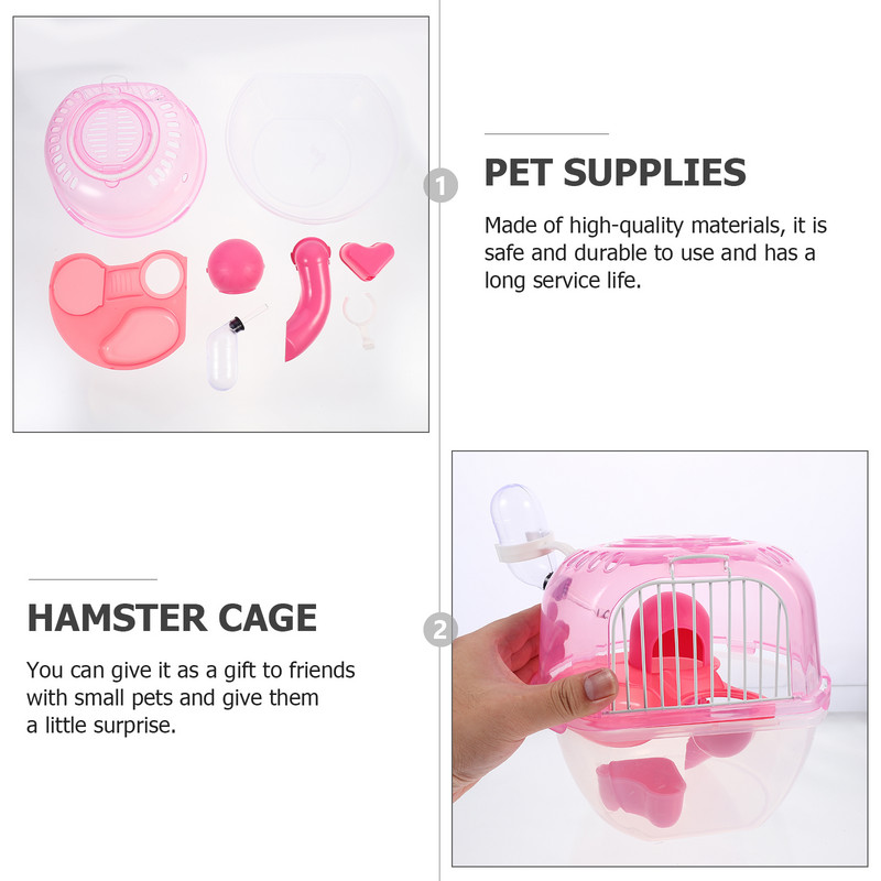 Cușcă pentru hamsteri Casă de călătorie Guineeages Șoareci portabil arici șoareci colibă ascunzătoare chinchillahabitats rozătoare pitic mașină