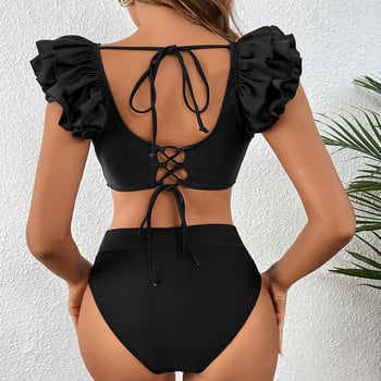 2023 Cut Out One Piece Γυναικείο μαγιό Μαγιό βολάν Μαγιό Monokini Μαγιό με μασίφ μαγιό