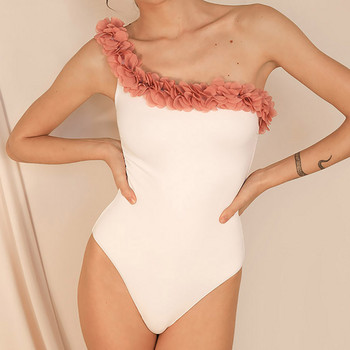 Ruffle One Piece μαγιό Push Up Γιορτινό ασύμμετρο γυναικείο μαγιό 2022 Καλοκαιρινό beachwear μαγιό εξώπλατο σέρφινγκ