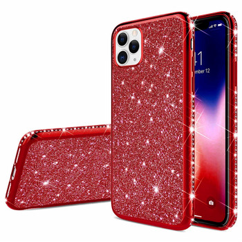 Θήκη Diamond Glitter για iPhone 12 Pro Max 13 mini 11 Pro XS MAX XR 7 8 Plus Rhinestone Soft Silicone Shiny Bling Πίσω κάλυμμα