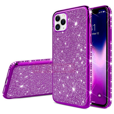 Θήκη Diamond Glitter για iPhone 12 Pro Max 13 mini 11 Pro XS MAX XR 7 8 Plus Rhinestone Soft Silicone Shiny Bling Πίσω κάλυμμα