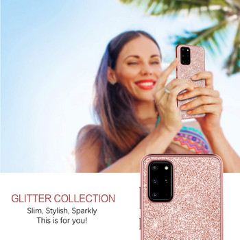 Θήκη Glitter για Samsung Galaxy A71 A51 A91 A81 A70 A50 A20 A30 S20 Ultra S10 S9 Note 10 Plus Lite S10E S21 Σκληρό πλαστικό κάλυμμα