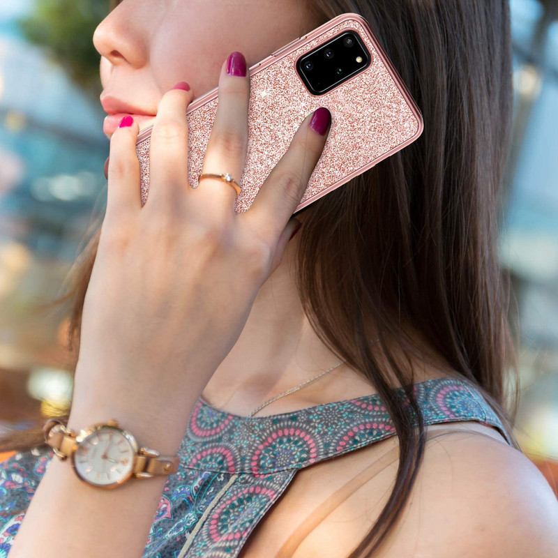 Θήκη Glitter για Samsung Galaxy A71 A51 A91 A81 A70 A50 A20 A30 S20 Ultra S10 S9 Note 10 Plus Lite S10E S21 Σκληρό πλαστικό κάλυμμα