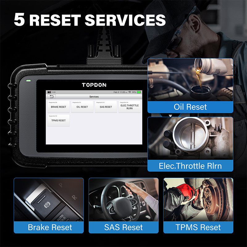 TOPDON ArtiDiag600 OBD2 Auto dijagnostički alat Profesionalni automobilski skener Čitač kodova Auto Alat CAN Motor/SRS/ABS/TPMS/Oil Tset