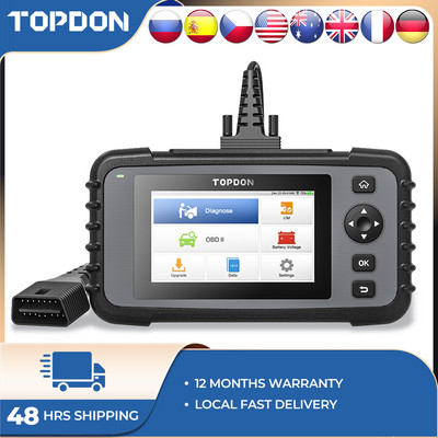 TOPDON ArtiDiag 500 Car Diagnostic Tools OBD2 Scanner Engine/ABS/SRS/Transmission Automotive Tool OBD2 Code Reader Free Update