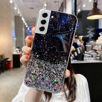 Shiny Bling Glitter Star Прозрачен мек калъф за телефон Samsung Galaxy S20 S21 FE 5G / S21 5G S21+ /S22 Plus A13 A53 A73 A33 5G