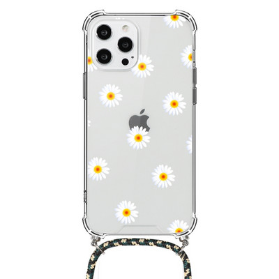 Колие с кръстосано тяло, шнур, въжен калъф за Samsung Galaxy S10 S22 S9 S8 S20 FE S21 Note 20 Ultra Lite 10 9 8 Plus чанта с цветя