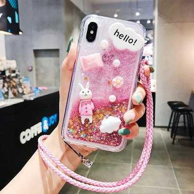 Θήκη για Samsung Galaxy Note 20 10+ 9 8 5 S20 Ultra S10E Lite S9 S8 Plus S7 Edge S6 3D Car Glitter Quicksand Cartoon Κάλυμμα τηλεφώνου
