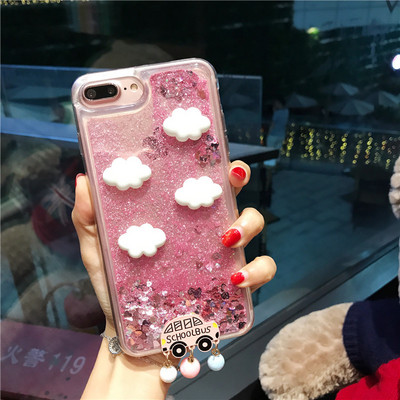 Θήκη για Samsung Galaxy Note 20 10+ 9 8 5 S20 Ultra S10E Lite S9 S8 Plus S7 Edge S6 3D Car Glitter Quicksand Cartoon Κάλυμμα τηλεφώνου