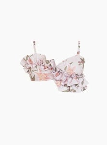 Моден комплект бикини с волани Неправилни отделни бански костюми с бандо от две части Бански костюми с висока талия Лятно плажно облекло Дамски бански костюм