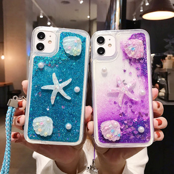 Калъф за телефон 3D Cup Mermaid Glitter Quicksand за iPhone 13 Mini 12 11 Pro Max 6 6S 7 8 Plus X XR XS Max Cover Liquid Funda