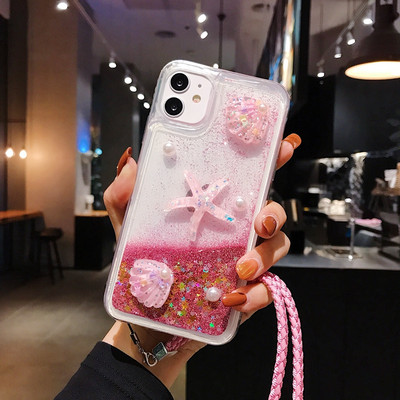 Θήκη τηλεφώνου 3D Cup Mermaid Glitter Quicksand για iPhone 13 Mini 12 11 Pro Max 6 6S 7 8 Plus X XR XS Max Cover Liquid Funda