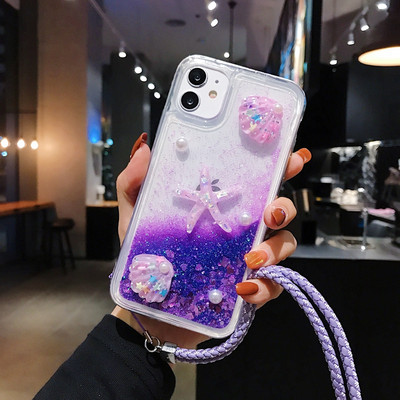 Θήκη τηλεφώνου 3D Cup Mermaid Glitter Quicksand για iPhone 13 Mini 12 11 Pro Max 6 6S 7 8 Plus X XR XS Max Cover Liquid Funda