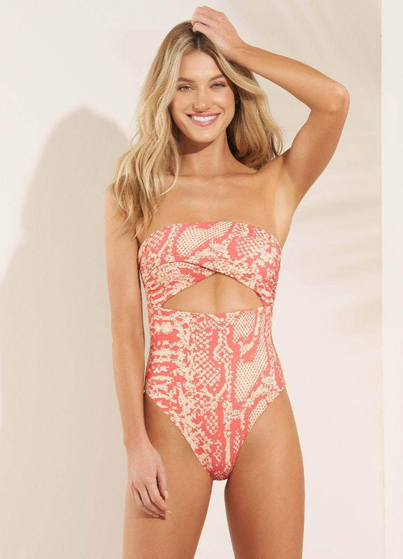 Fürdőruha Női divatmintás megfordítható egyrészes fürdőruhák Szexi kivágású bikini szett a váll Fürdőruha Strand viselet Karcsúsító