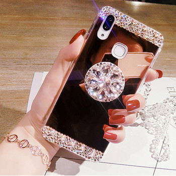 Калъф с огледало за Samsung Galaxy S20 Note 20 Ultra A71 A51 A41 A21S A31 A11 M11 Note10 Lite A70S A50S A30S A20E Crystal Bling Case