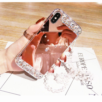 Калъф с огледало за Samsung Galaxy S20 Note 20 Ultra A71 A51 A41 A21S A31 A11 M11 Note10 Lite A70S A50S A30S A20E Crystal Bling Case