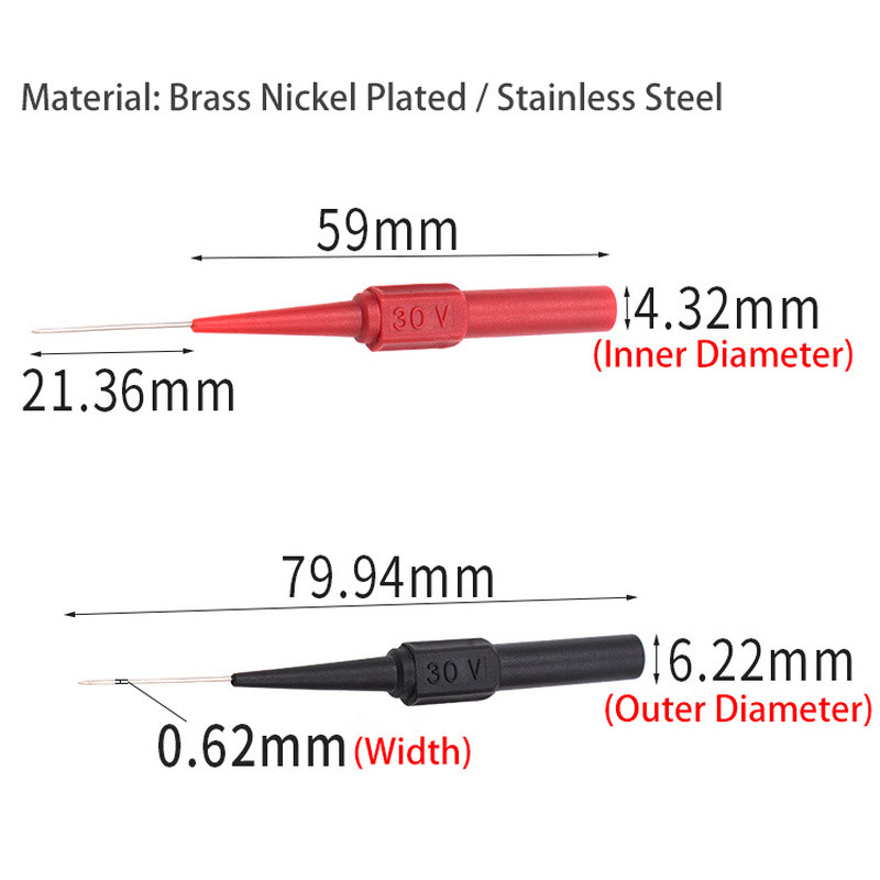 30 V diagnostikos įrankiai Multimetras bandymo laido prailginimas nugaros auskarų vėrimo adatos galiuko zondai Autotools Automobilių automobilių rinkinio mašina