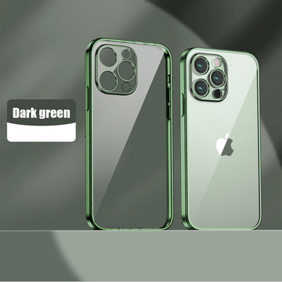 Priehľadné mäkké puzdro s pokovovaním pre iPhone 13 Pro Max 12 11 XR X XS Max 8 7 Plus 13Pro 14 nárazuvzdorné ultra tenké nárazníkové puzdro